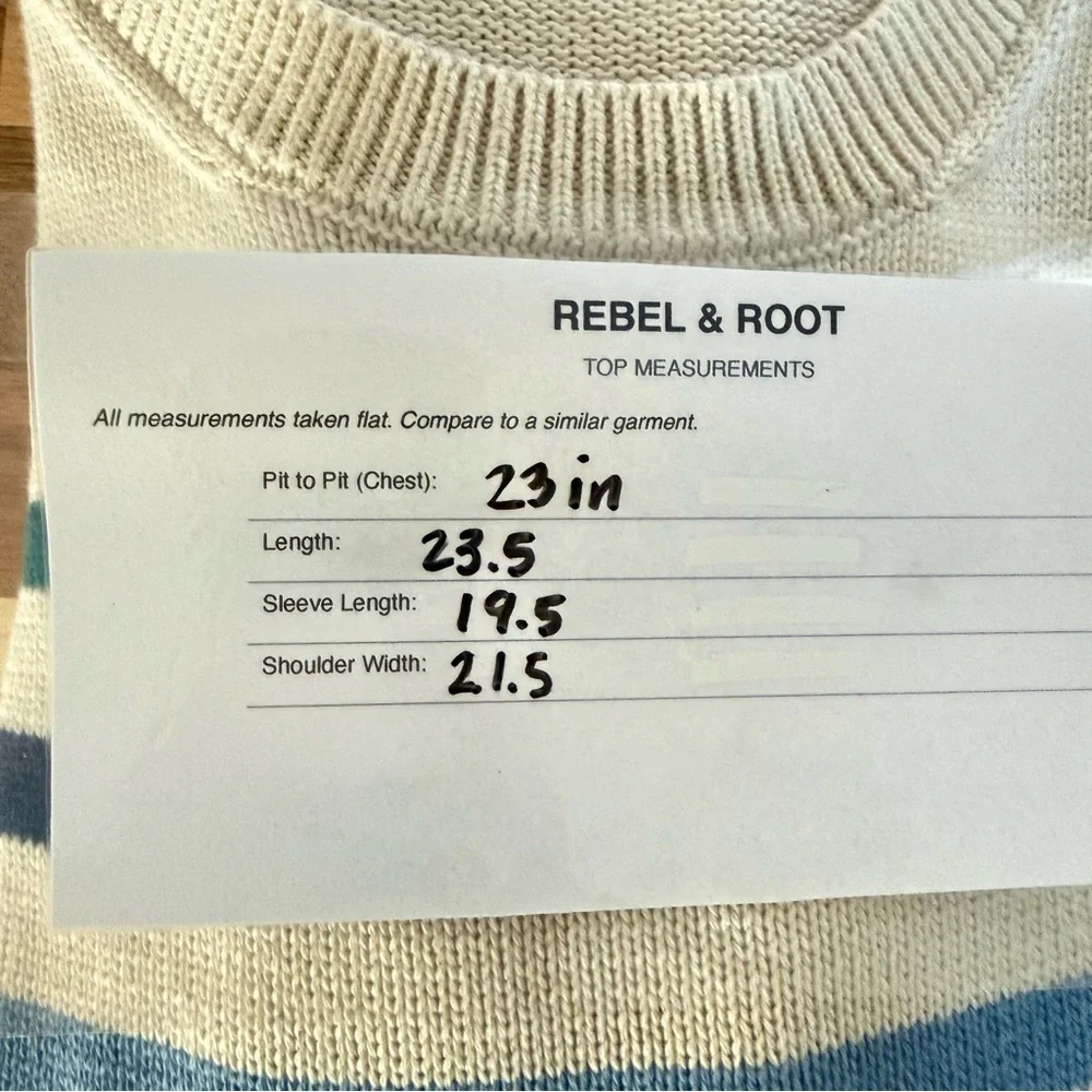GAP Striped Cotton Knit Sweater | Coastal Earth Tones | Relaxed Fit | Size M - Picture 11 of 11